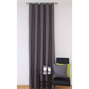 Dekorační jednobarevné závěsy v fialové barvě Délka: 250 cm