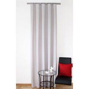Jednobarevný závěs v světlo šedé barvě Délka: 250 cm