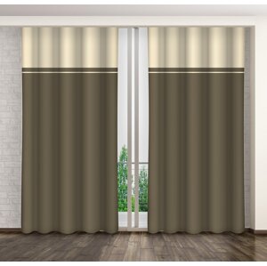 Elegantní závěs tmavší olivové barvy Délka: 250 cm