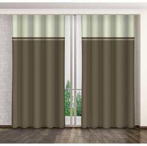 Elegantní závěs tmavě olivové barvy Délka: 270 cm