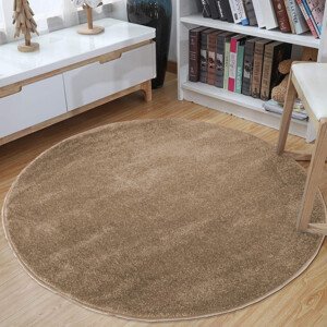 Kulatý koberec v béžové barvě Šířka: 100 cm | Délka: 100 cm