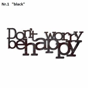 Don't worry be happy dekorace na zeď červená