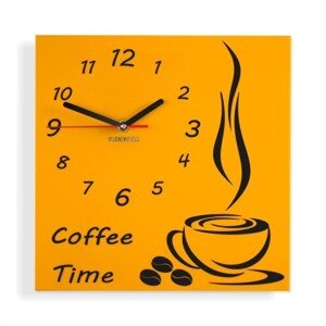 Kuchyňské nástěnné hodiny Coffee Time  modrá