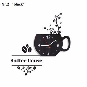 Coffee House dekorační hodiny do kuchyně Tmavě modrá