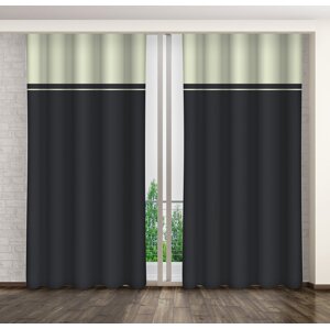 Moderní závěsy na kolíčky s řasící páskou Délka: 250 cm