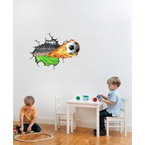 Stylová nálepka na zeď pro chlapce fotbal 59 x 45 cm