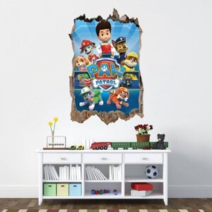 Nálepka na zeď Paw Patrol 3D 47x73cm