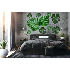 Dekorační nálepka na zeď s motivem listů 100 x 200 cm