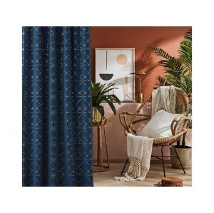 Luxusní závěs v nádherné kombinaci granatové a zlaté barvy 140 x 260 cm se zavěšením na řasící pásku