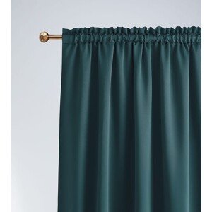 Elegantní petrolejově zelený zatemňující závěs na řasící pásku 140 x 280 cm