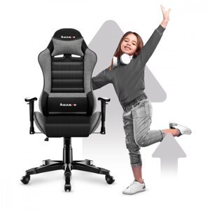 Praktické herní křeslo pro teenegery v černo šedé barvě