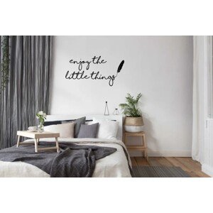 Nálepka na zeď nápis ENJOY THE LITTLE THINGS 50 x 100 cm