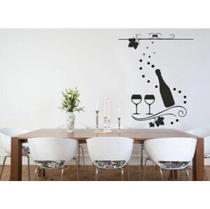 Nálepka na zeď do kuchyně pro milovníky vína 60 x 120 cm