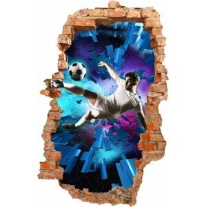 Nálepka na zeď pro fotbalové fanoušky s 3D efektem 115 x 180 cm