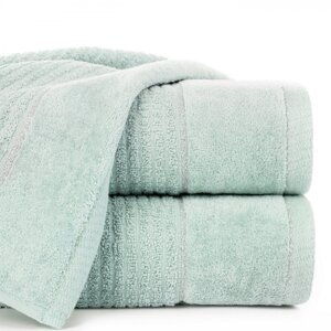 Bavlněná osuška GLORY v mátové barvě s velurovým okrajem prošitá lesklou nití Šířka: 50 cm | Délka: 90 cm