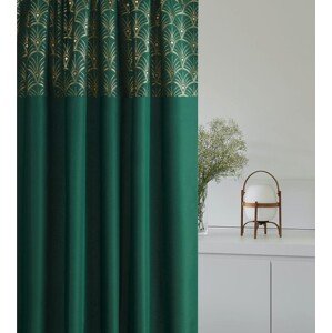 Elegantní tmavě zelený závěs 140x260 cm
