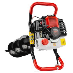 Benzínový zemní vrták + 3x vrtáky RED TECHNIC