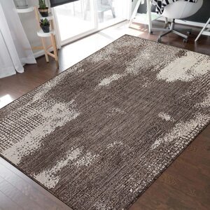 Stylový koberec s abstraktním vzorem v hnědé barvě Šířka: 120 cm | Délka: 170 cm