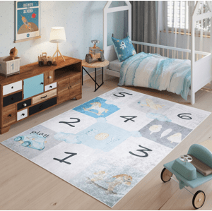 Dětský koberec modrý BOY Šířka: 80 cm | Délka: 150 cm