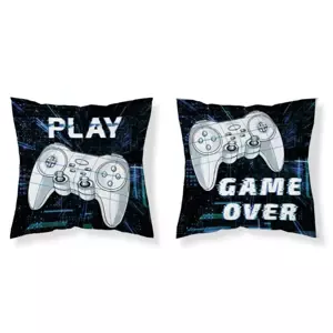Dětský povlak na polštář GAME OVER - černý Šířka: 40 cm | Délka: 40 cm