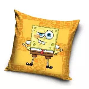Dětský velurový povlak na polštář SPONGEBOB Šířka: 40 cm | Délka: 40 cm