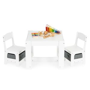 Dětský set dřevěného stolu a židlí ECOTOYS