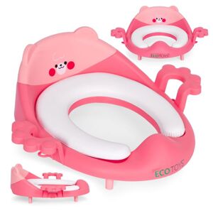 Dětské WC sedátko s polštářkem - růžové