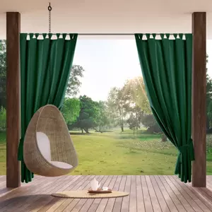 Tmavě zelený voděodolný venkovní závěs na pergolu Šířka: 155 cm | Délka: 220 cm