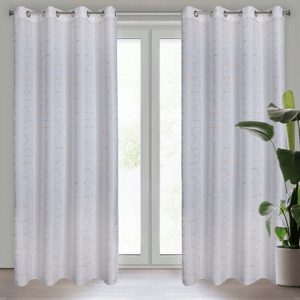 Elegantní závěs s jemným vzorem - bílá Šířka: 140 cm | Délka: 250 cm