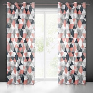 Závěs zdobený barevným geometrickým vzorem Šířka: 140 cm | Délka: 250 cm