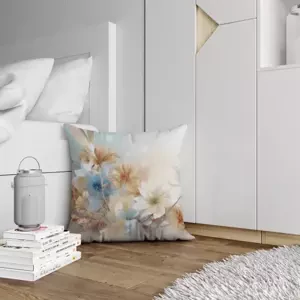 Dekorativní povlak na polštář s krásným květinovým vzorem v jemných barvách Šířka: 40 cm | Délka: 40 cm