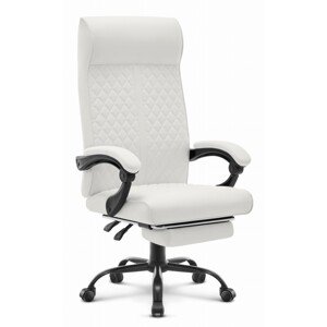 Luxusní kancelářská židle HC-1030 bílá ekokůže