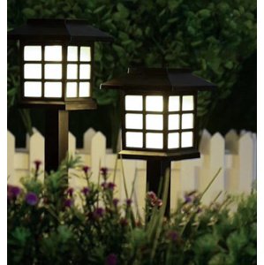 Solární zahradní lampa - 6 kusů