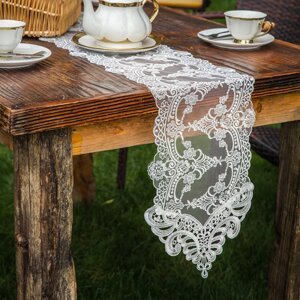 Elegantní krémová krajková štóla - nadčasová dekorace do vašeho interiéru Šírka: 26 cm | Dĺžka: 280 cm