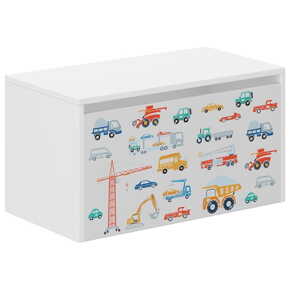 Dětský úložný box s motivem nákladního auta – 40 × 40 × 69 cm
