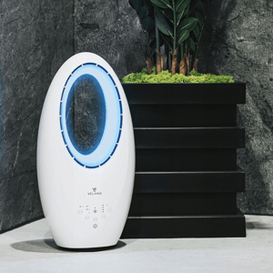 Bezlopatkový ventilátor s LED podsvícením a dálkovým ovládáním