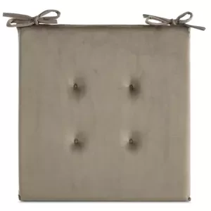 Sametový podsedák s vázáním tmavě béžová