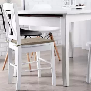 Sametový podsedák s vázáním tmavě žlutá