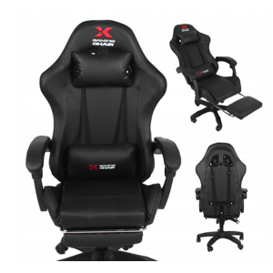 Herní židle Xgaming s podnožkou - černá