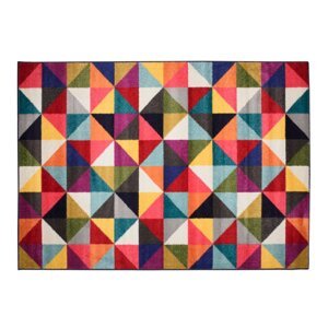 Barevný koberec s geometrickým vzorem SALSA Šířka: 80 cm | Délka: 150 cm