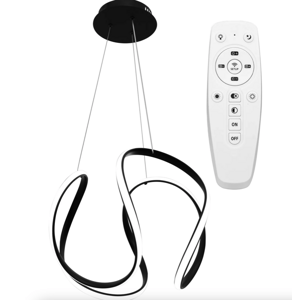 Elegantní moderní LED stropní svítidlo s dálkovým ovládáním Černá