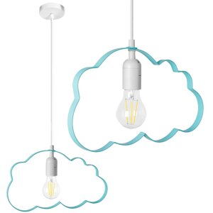Moderní dětské stropní svítidlo - cloud modrá