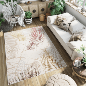 Luxusní koberec se vzorem listů GOLDEN Šířka: 80 cm | Délka: 150 cm