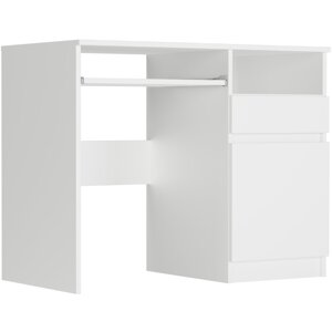 Moderní psací stůl se skříňkou 90x50 cm - různá barevná provedení Bílá