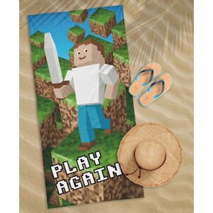 Dětská plážová osuška MINECRAFT 100% bavlna Šířka: 70 cm | Délka: 140 cm