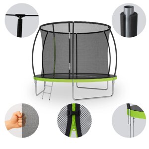 Zahradní trampolína pro děti SIDER 10FT - Ø 312 CM se sítí uvnitř a žebříkem