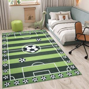 Dětský koberec FLANNEL - fotbalové hřiště Šířka: 160 cm | Délka: 230 cm