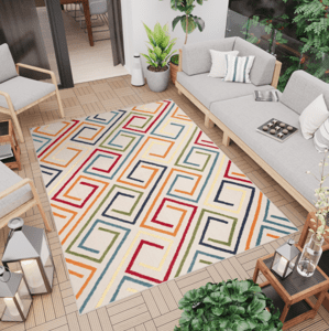 Vícebarevný venkovní koberec AVENTURA EC95A - na terasu nebo balkon Šířka: 80 cm | Délka: 200 cm