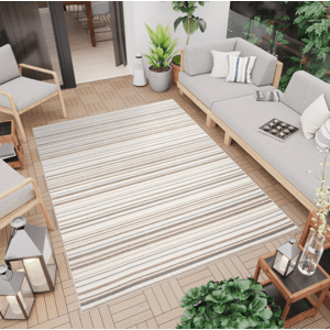Koberec na terasu nebo balkon AVENTURA ED23C v krémových barvách Šířka: 160 cm | Délka: 230 cm