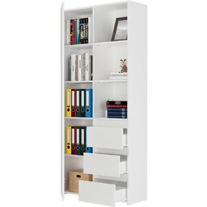Kancelářský regál se šuplíky MODERN B-80-S3 - různé barevné verze Bílá